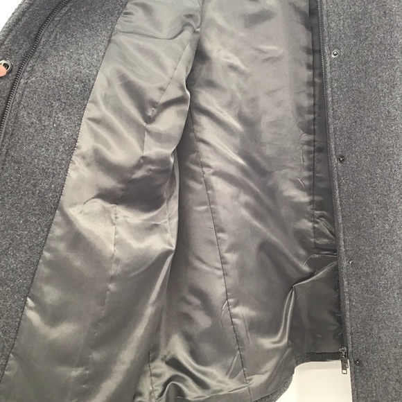 Talbot’s Sweater Sleeve Wool Jacket Coat Classic Winter Warm Gray Size 16P - Picture 9 of 11